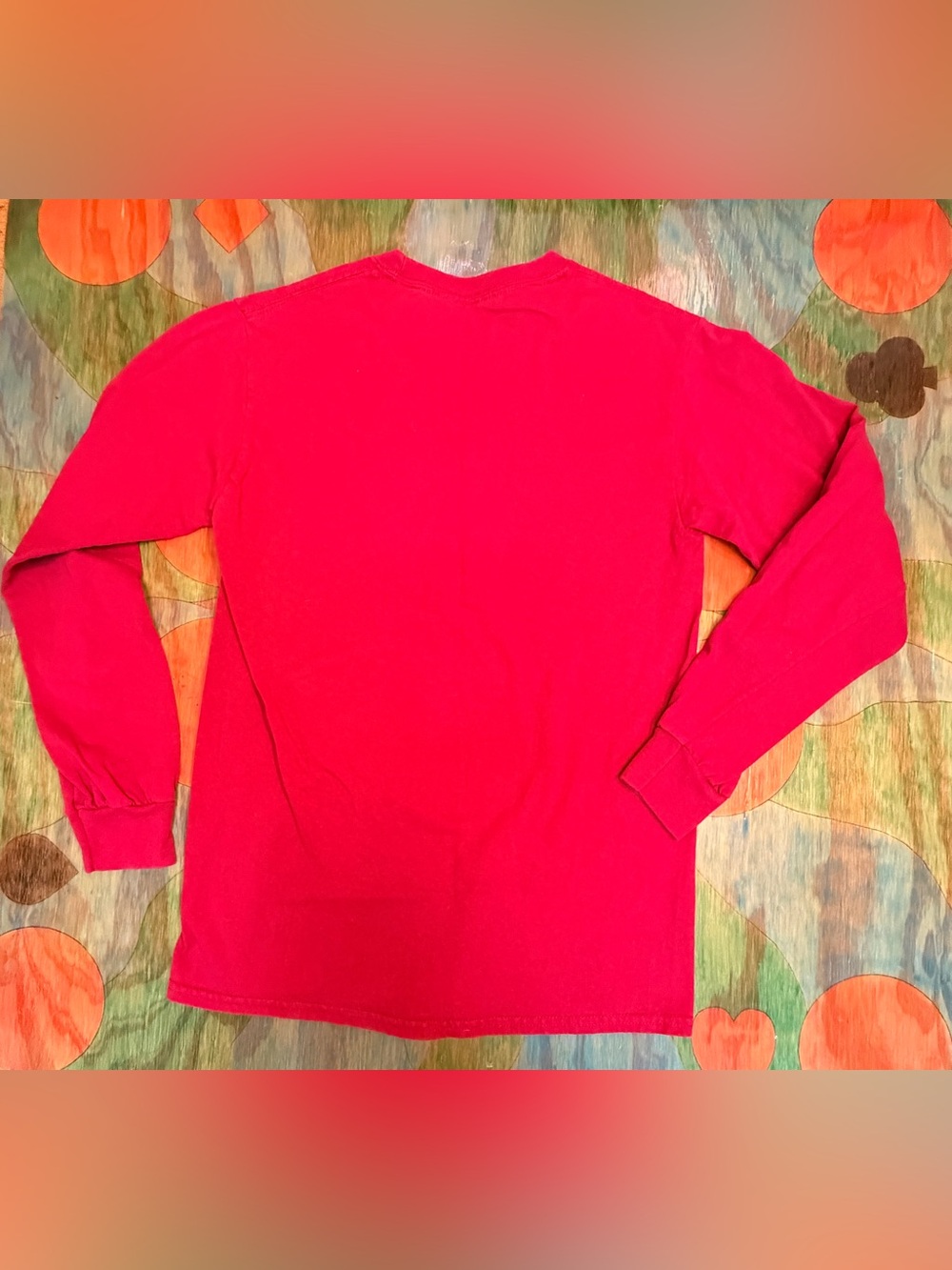 Indiana University IU Hoosiers Cotton Red Shirt Size Medium State Shape Pullover - Picture 5 of 5